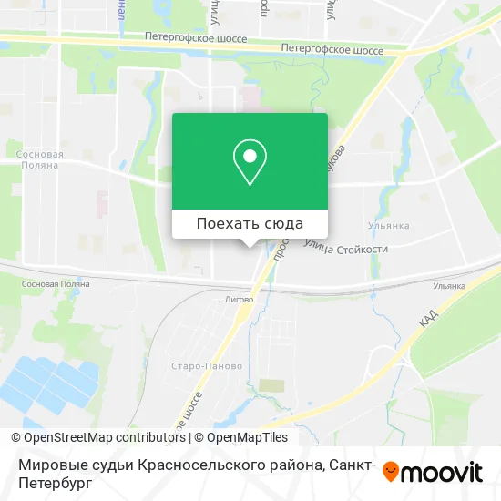 Карта Мировые судьи Красносельского района