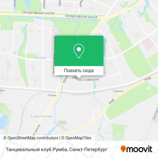 Карта Танцевальный клуб Румба
