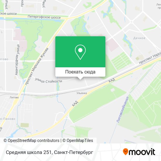 Карта Средняя школа 251