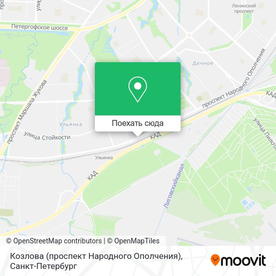 Карта Козлова (проспект Народного Ополчения)