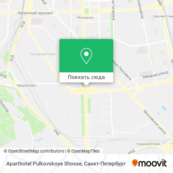 Карта Aparthotel Pulkovskoye Shosse