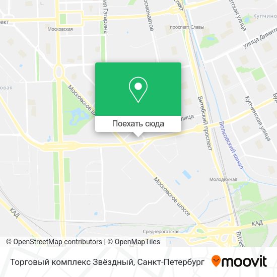 Карта Торговый комплекс Звёздный