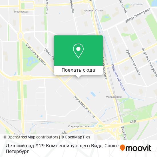 Карта Детский сад # 29 Компенсирующего Вида