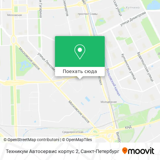 Карта Техникум Автосервис корпус 2