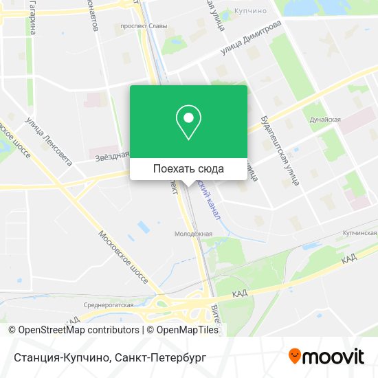 Карта Станция-Купчино