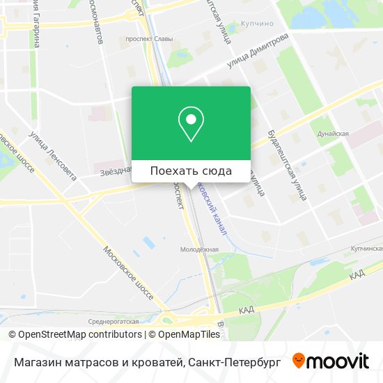 Карта Магазин матрасов и кроватей