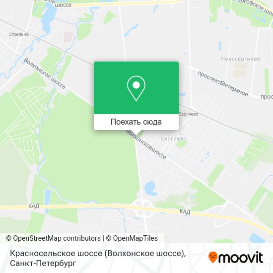 Карта Красносельское шоссе (Волхонское шоссе)