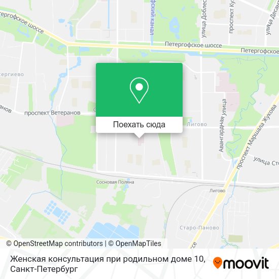 Карта Женская консультация при родильном доме 10