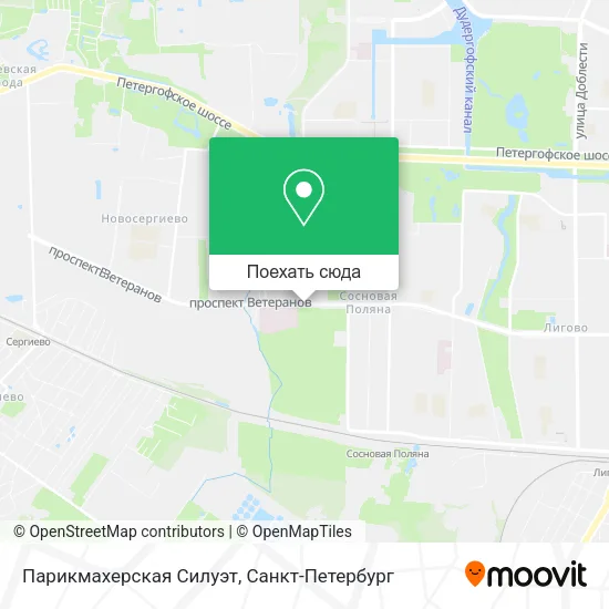 Карта Парикмахерская Силуэт