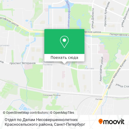 Карта Отдел по Делам Несовершеннолетних Красносельского района