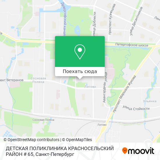 Карта ДЕТСКАЯ ПОЛИКЛИНИКА КРАСНОСЕЛЬСКИЙ РАЙОН # 65