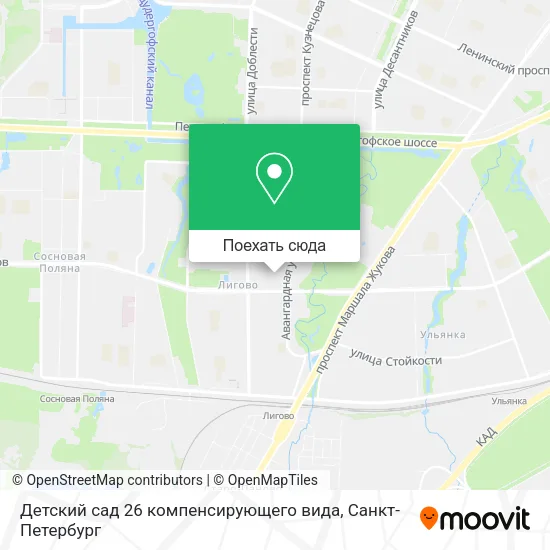 Карта Детский сад 26 компенсирующего вида
