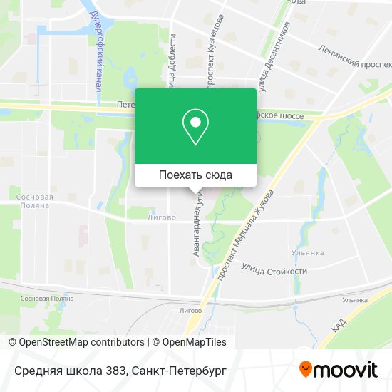 Карта Средняя школа 383
