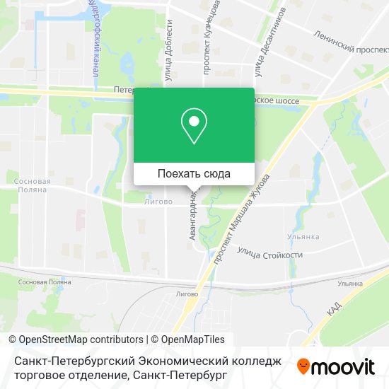 Карта Санкт-Петербургский Экономический колледж торговое отделение