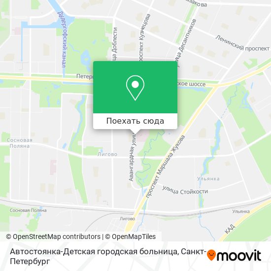 Карта Автостоянка-Детская городская больница