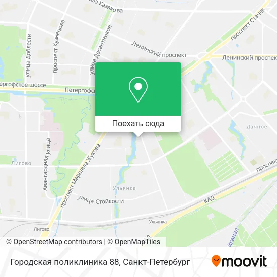 Карта Городская поликлиника 88