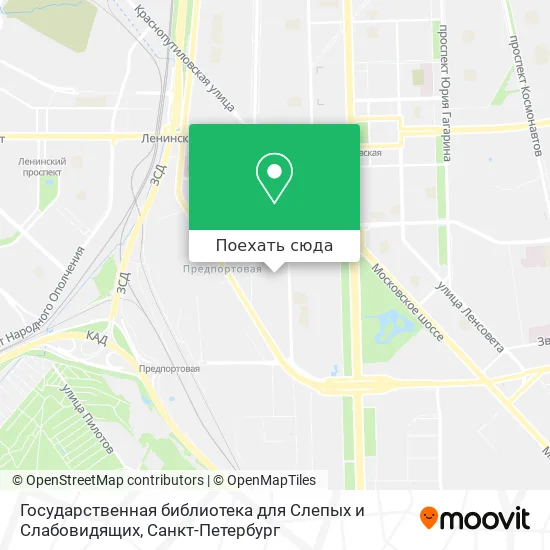 Карта Государственная библиотека для Слепых и Слабовидящих