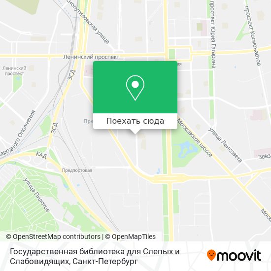 Карта Государственная библиотека для Слепых и Слабовидящих