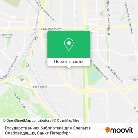 Карта Государственная библиотека для Слепых и Слабовидящих