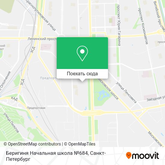 Карта Беригиня Начальная школа №684