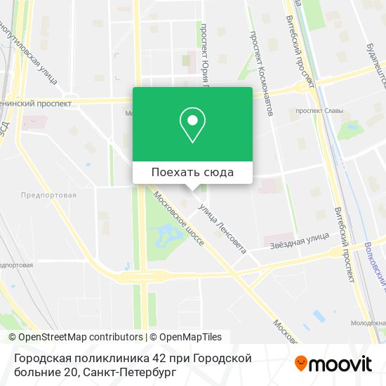 Карта Городская поликлиника 42 при Городской больние 20