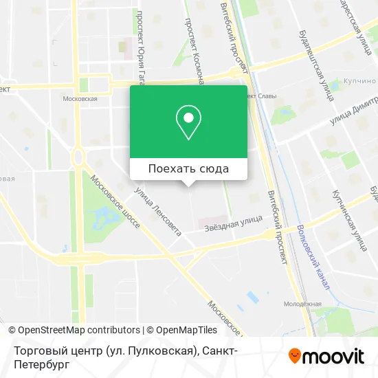 Карта Торговый центр (ул. Пулковская)