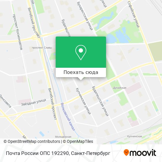Карта Почта России ОПС 192290
