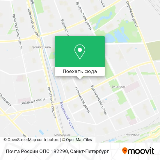 Карта Почта России ОПС 192290