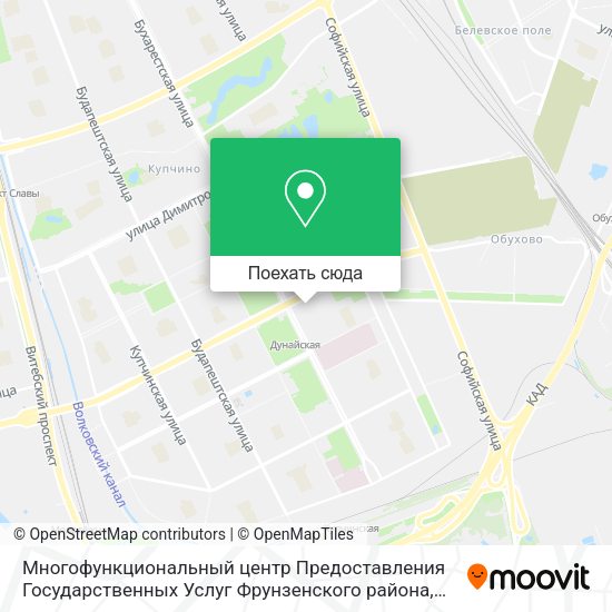 Карта Многофункциональный центр Предоставления Государственных Услуг Фрунзенского района