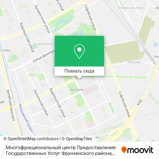 Карта Многофункциональный центр Предоставления Государственных Услуг Фрунзенского района