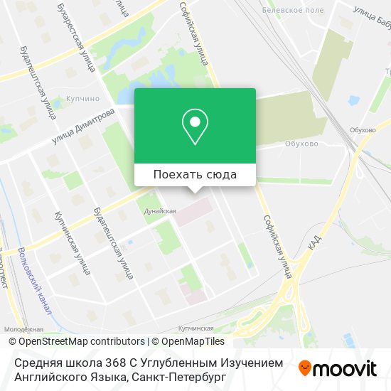 Карта Средняя школа 368 С Углубленным Изучением Английского Языка
