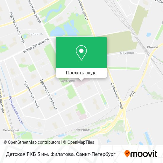 Карта Детская ГКБ 5 им. Филатова