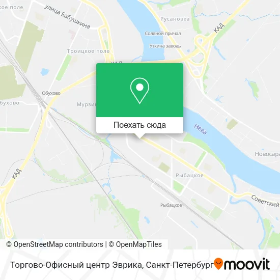 Карта Торгово-Офисный центр Эврика
