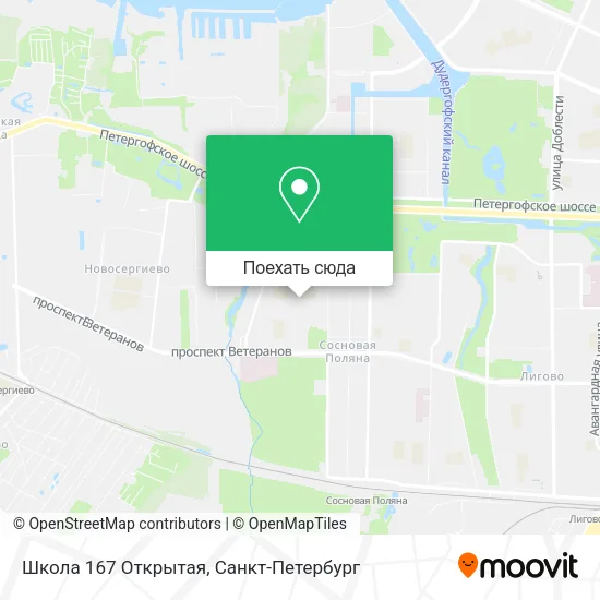 Карта Школа 167 Открытая
