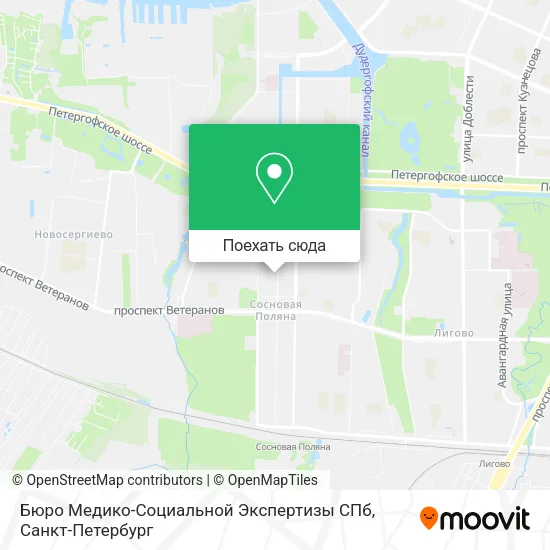 Карта Бюро Медико-Социальной Экспертизы СПб