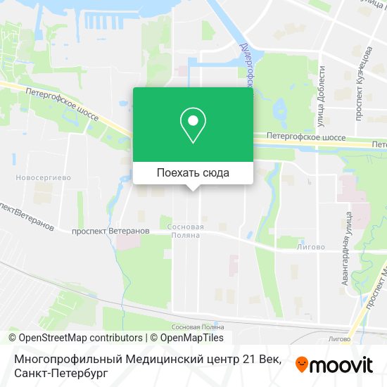 Карта Многопрофильный Медицинский центр 21 Век