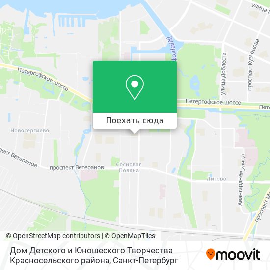 Карта Дом Детского и Юношеского Творчества Красносельского района