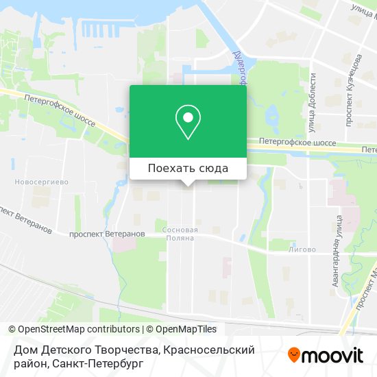 Карта Дом Детского Творчества, Красносельский район