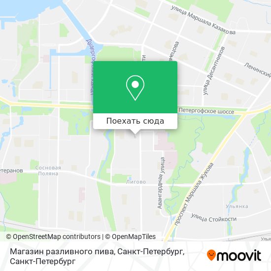 Карта Магазин разливного пива, Санкт-Петербург