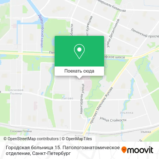 Карта Городская больница 15. Патологоанатомическое отделение