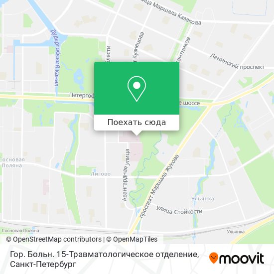 Карта Гор. Больн. 15-Травматологическое отделение