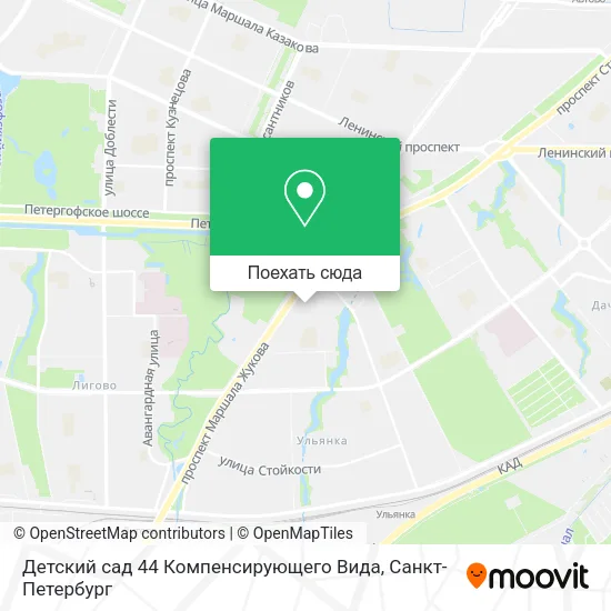 Карта Детский сад 44 Компенсирующего Вида