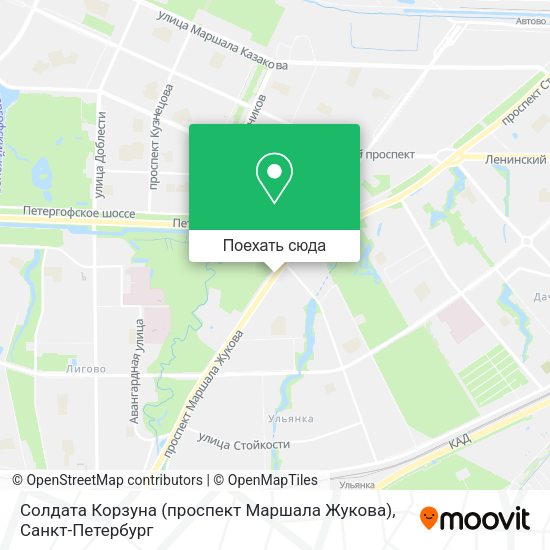 Карта Солдата Корзуна (проспект Маршала Жукова)