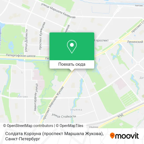 Карта Солдата Корзуна (проспект Маршала Жукова)