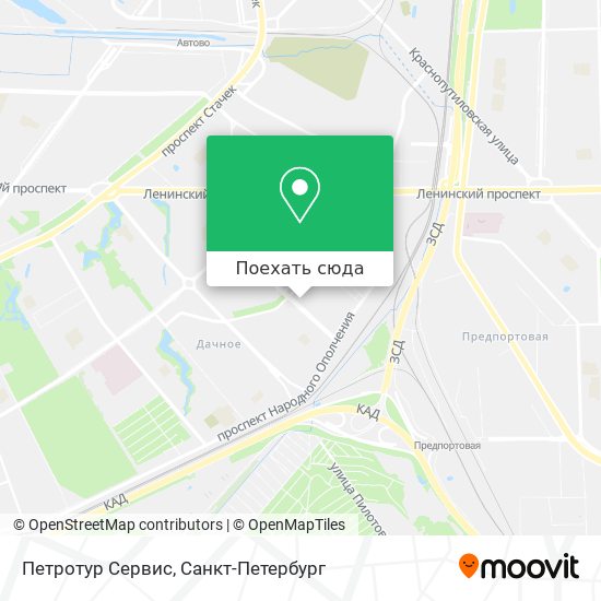 Карта Петротур Сервис