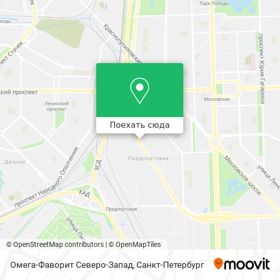 Карта Омега-Фаворит Северо-Запад