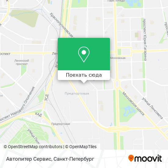 Карта Автопитер Сервис