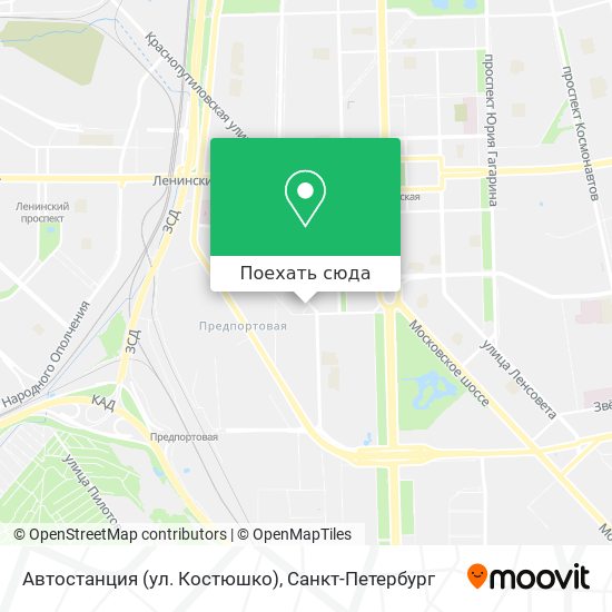 Карта Автостанция (ул. Костюшко)