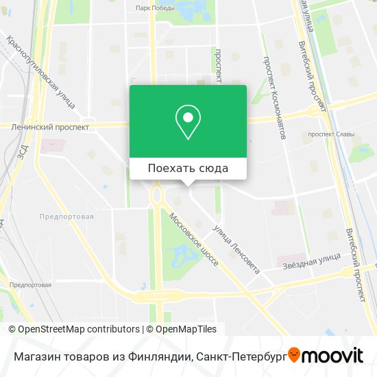 Карта Магазин товаров из Финляндии