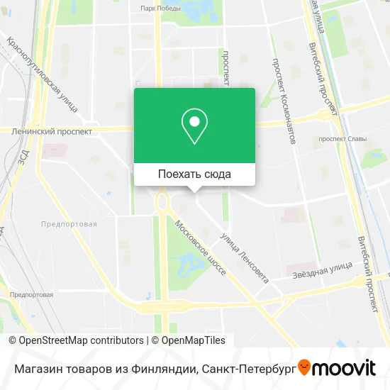 Карта Магазин товаров из Финляндии